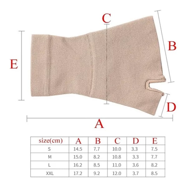 Guantes De Compresión para artritis firme y Túnel Carpiano Muñequeras Nude