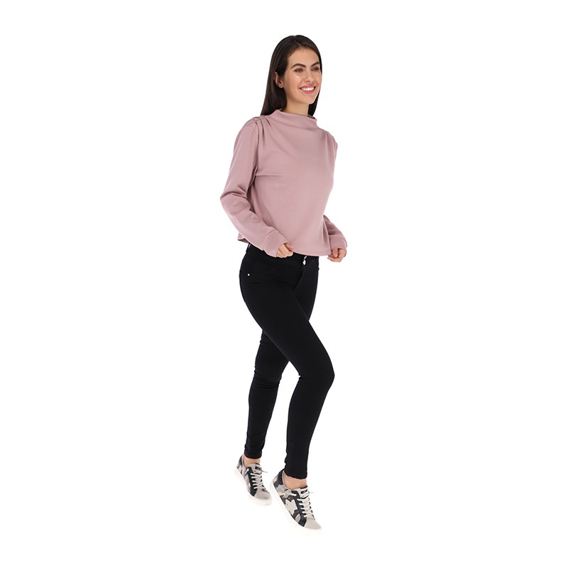 Sudadera para Mujer con Detalle en Hombros Cuello de Tortuga T92048