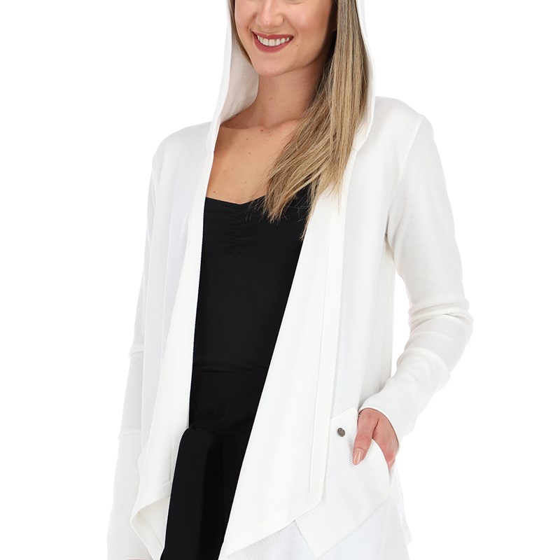 Sobre todo Para Mujer Con Capucha y Delanteros Asimétricos Bolsas Cuadradas Al Frente T92050