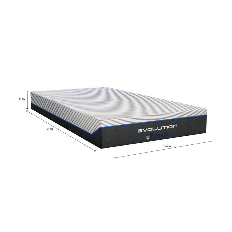 Colchón en caja uDream Modelo Evolution con Memory Foam Individual.