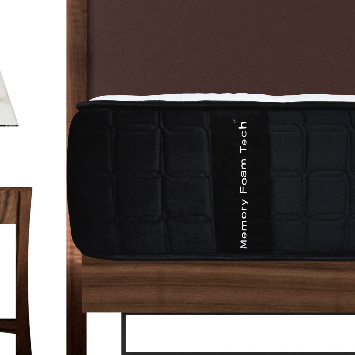 Colchón en caja uDream Modelo Premium Black con Memory Foam Queen Size.