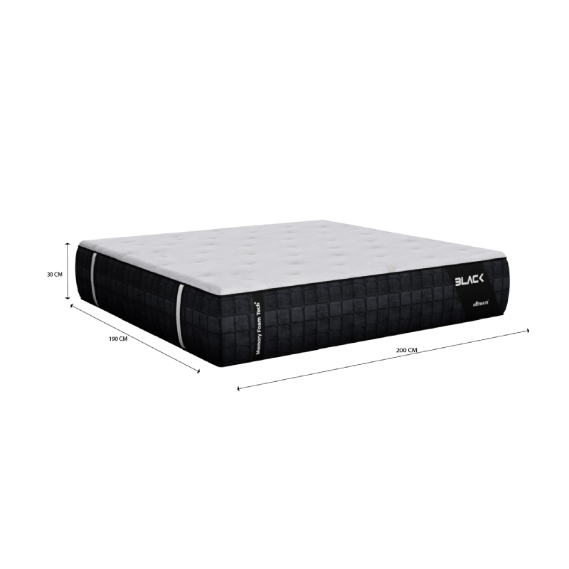 Colchón en caja uDream Modelo Premium Black con Memory Foam King Size