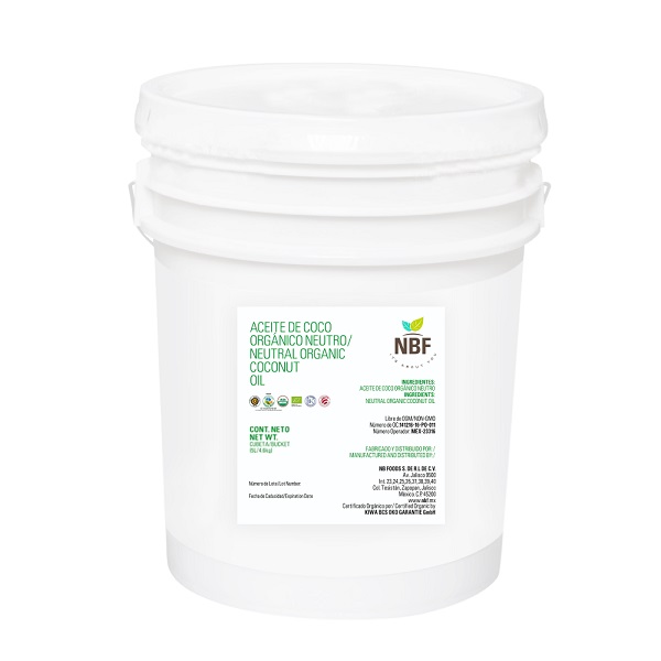 NBF ACEITE DE COCO NEUTRO ORGÁNICO 5 lts
