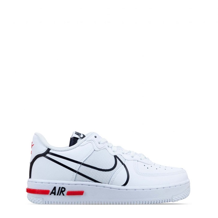 TENIS NIKE AIR FORCE 1 BLANCO CON AZUL Y ROJO (CD6960-100)