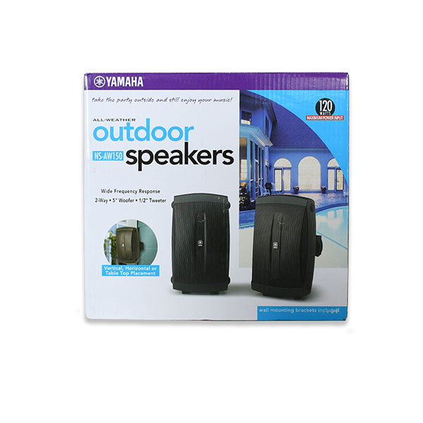 Yamaha NSAW150 Par de Bocinas Intemperie Instalación Pasivas Color Negro