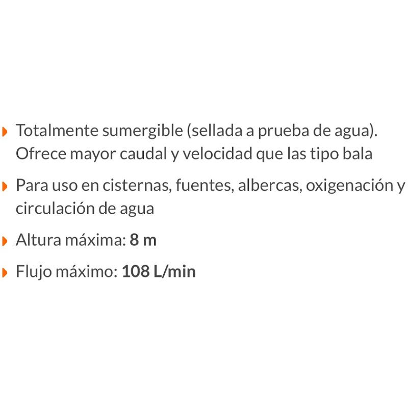 Bomba Sumergible Agua Limpia 1/2 Hp Truper Albercas -Fuentes Pozos