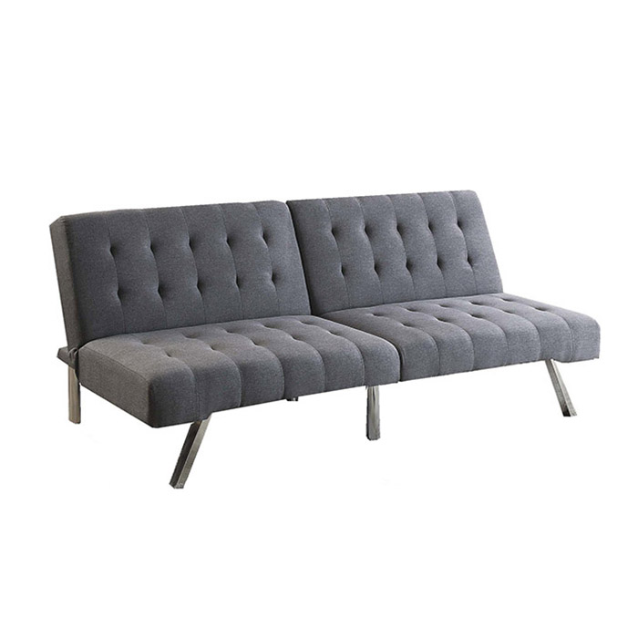 Sofá Cama Estilo Contemporáneo Color Gris - Poundex F6825