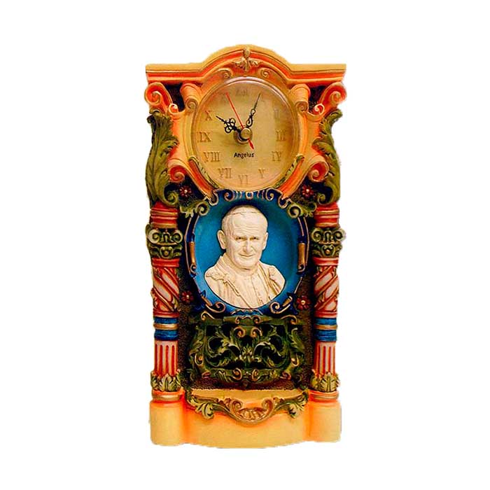 Reloj Santo Papa Juan Pablo ll Con Voz Original Del Papa Diciendo El Angelus