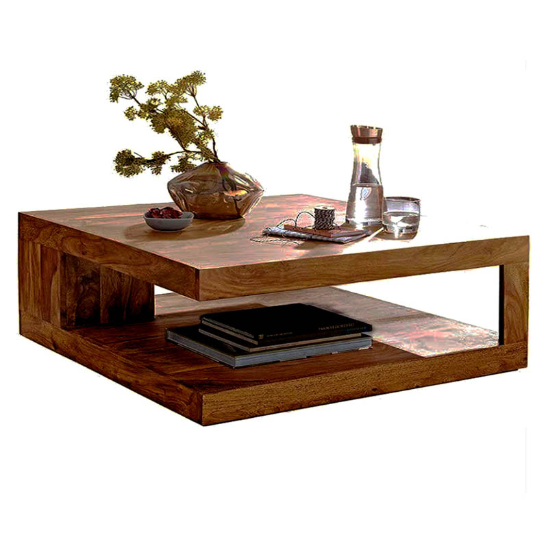 Mesa de centro de madera mesita de sala 90x60 cm