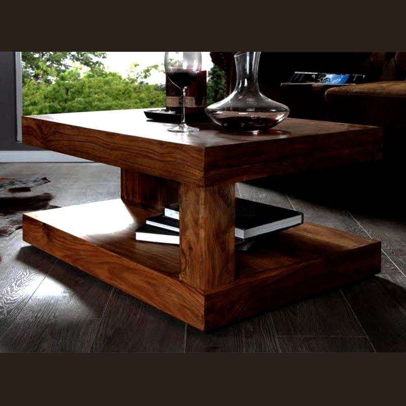 Mesa de centro de madera mesita de sala 90x60 cm