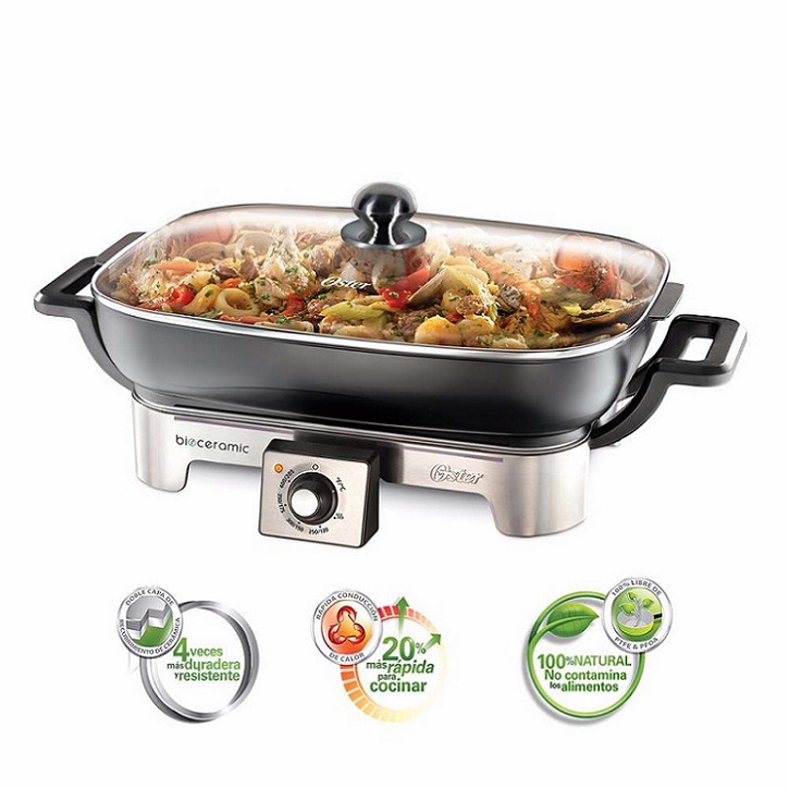 Sartén Eléctrico Oster Bioceramic CKSTSK3009 Negro