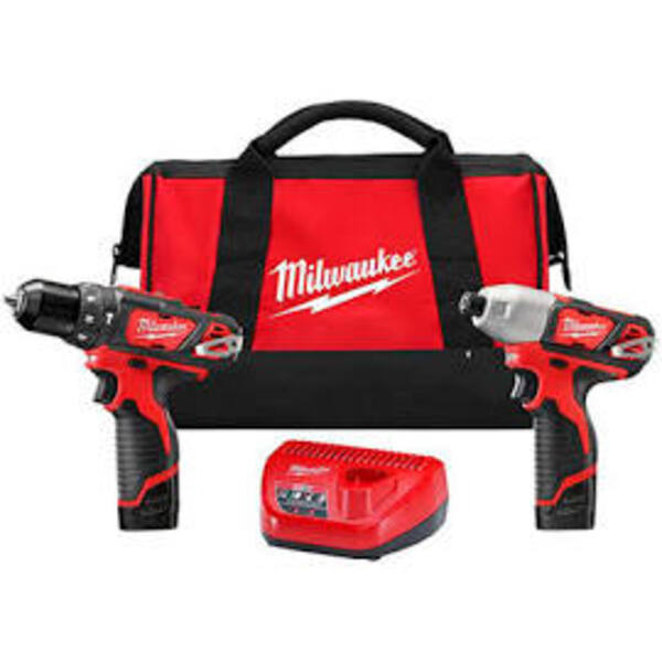 Combo Rotomartillo 3/8 y Llave de Impacto 1/4 12 Volts Milwaukee 2497-22