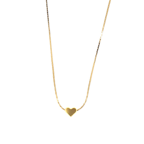 Collar Cadena Niño Niña Lisa Chapa Oro POLO RIVERA Dije CORAZON