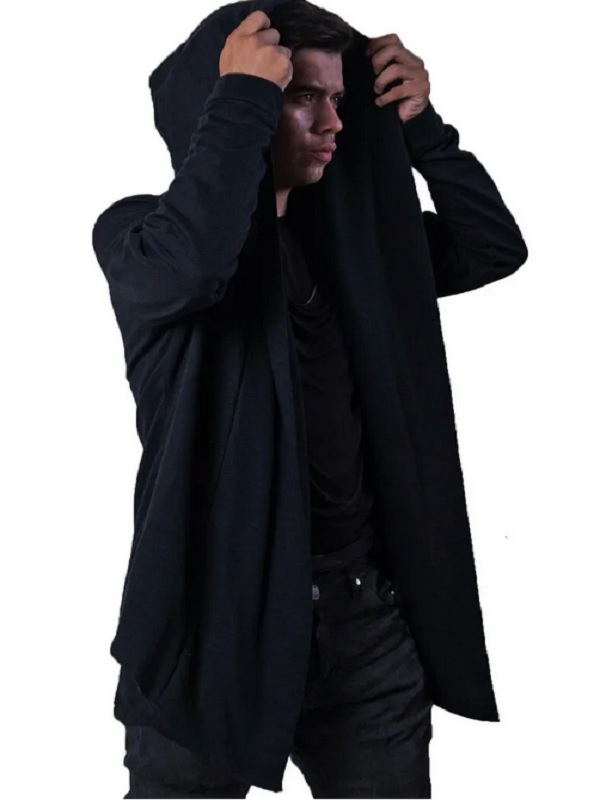 Poncho Con Gorro + Sueter Largo Cardigan (Combo 2 piezas) Gabán Combo Con Sueter,