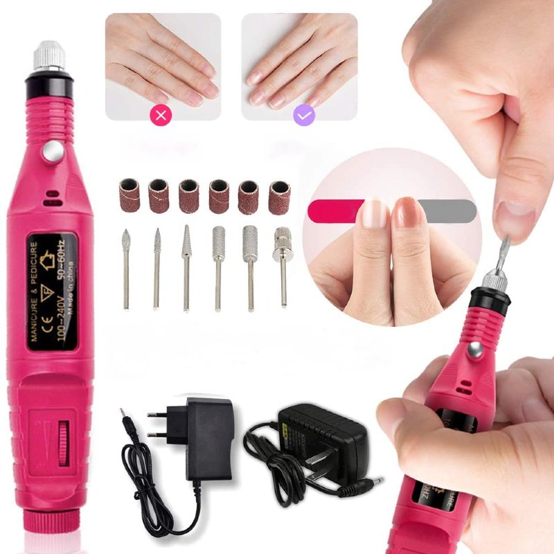 Pulidor de uñas eléctrico TECK TECK profesional para uñas acrílicas, color uva.