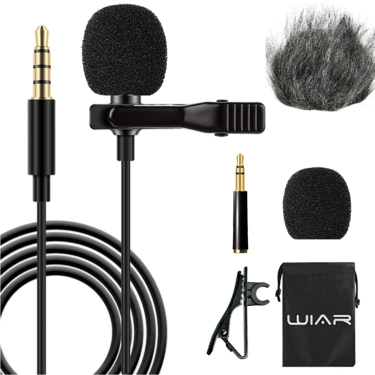 Micrófono para Celular de Solapa Lavalier Android iPhone Compatibilidad Universal