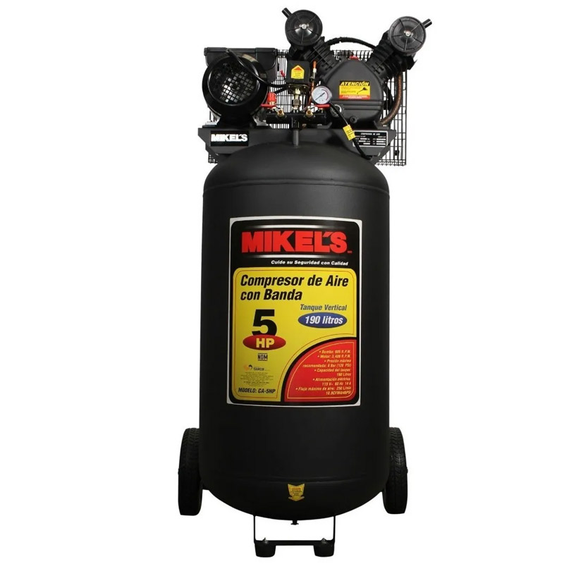 Compresor Aire Vertical  5 Hp 190 Lts  Mikels
