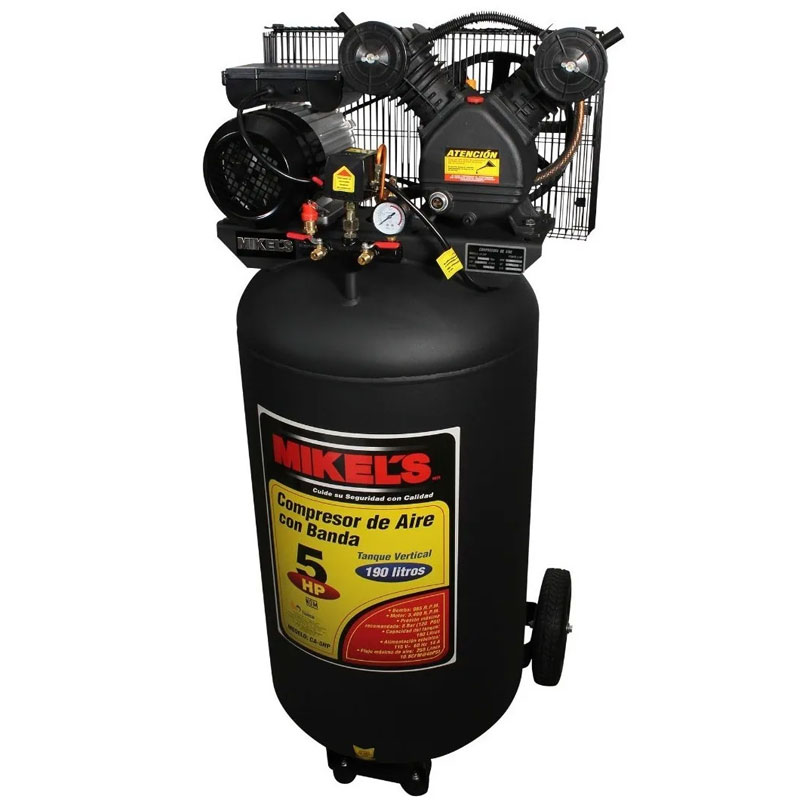 Compresor Aire Vertical  5 Hp 190 Lts  Mikels