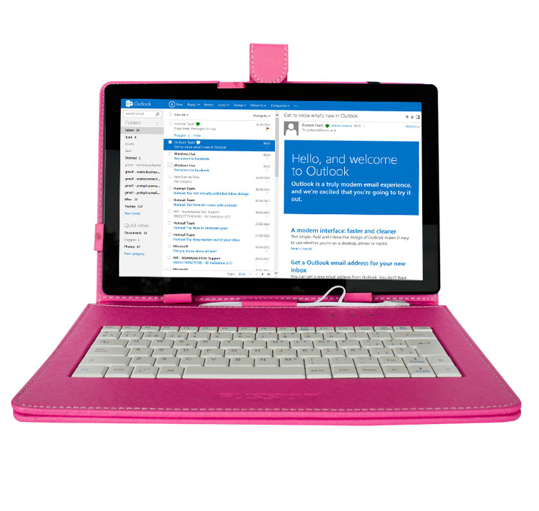 FUNDA CON TECLADO PARA TABLET DE 10"