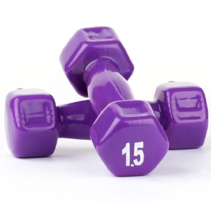 Par de Mancuernas Plastificadas 1.5 kg