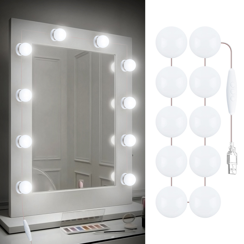 Luces LED para Espejo de Vanidad Tipo Hollywood 3 Tonos Redlemon