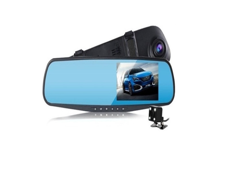 Espejo Retrovisor Doble Camara Frente Reversa Full Hd 1080p