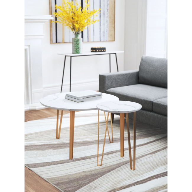 Juego de Mesas Caen Blanco - Kessa