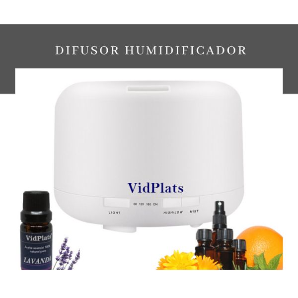 Humidificador difusor Ultrasónico 500 ml