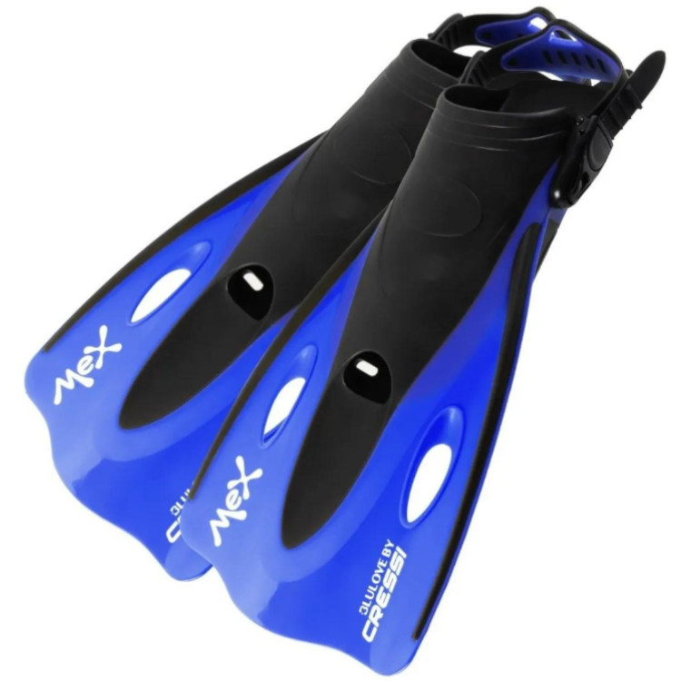 Aleta Corta CRESSI Mex Ideal para Snorkeling y Natación Color Azul