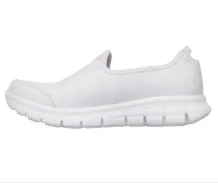 Tenis Skechers Work Relaxed Fit Antiderrapantes Piel Dama 63567*