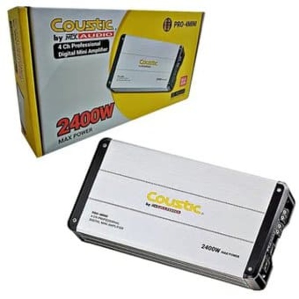 Amplificador De 4 Canales Clase D Coustic Pro-4mini 2400w