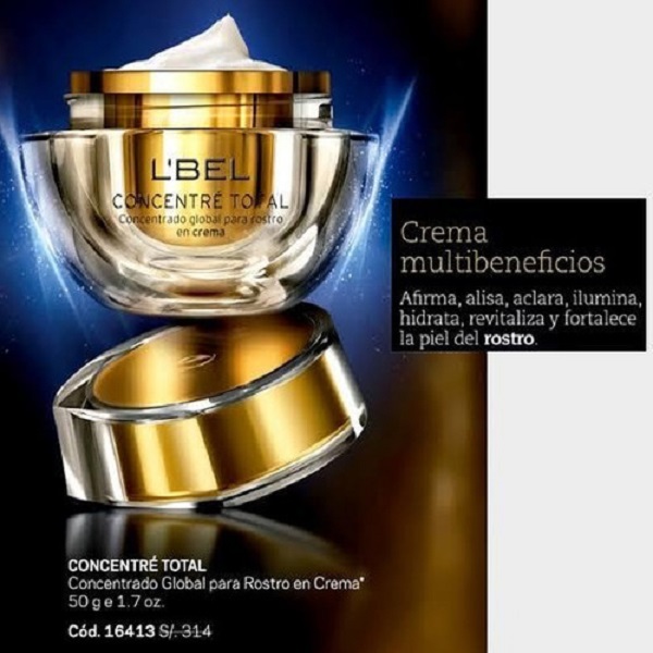 CONCENTRE TOTAL CONCENTRADO GLOBAL PARA ROSTRO EN CREMA L'BEL