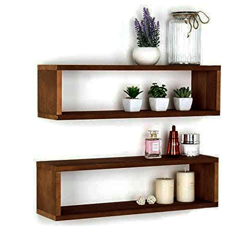 2 REPISAS MINIMALISTAS FLOTANTES DE MADERA 70x15 PROF x 18 ALTURA