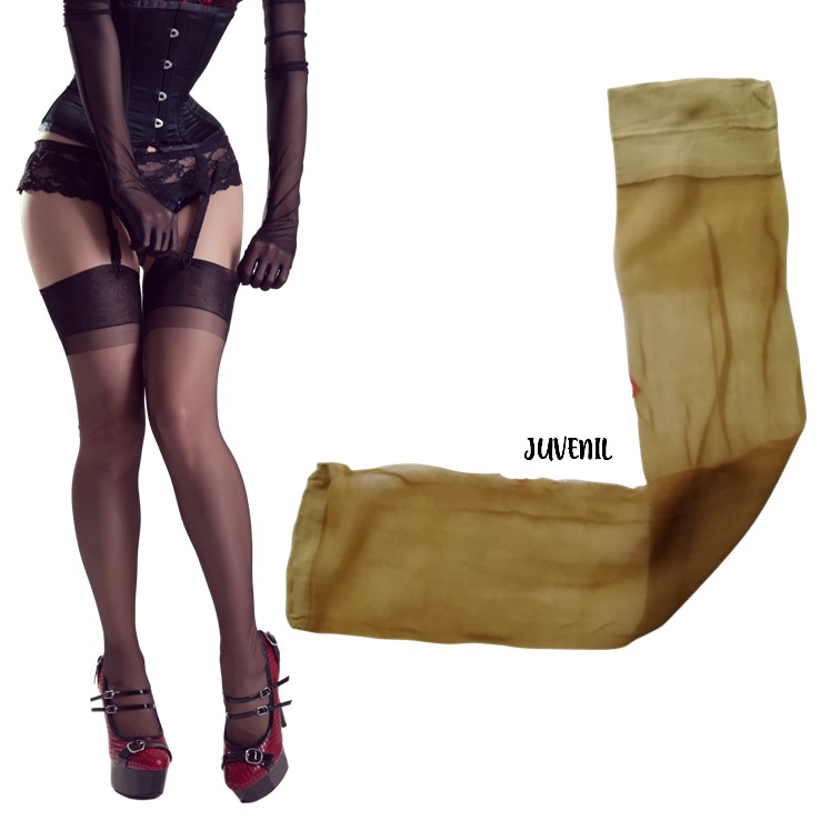 MEDIA NYLON SEXY OPACA SIN LIGA PARA LIGUERO TRASLUCIDA LISA LOLITA FETICH SENSUAL EROTICA 