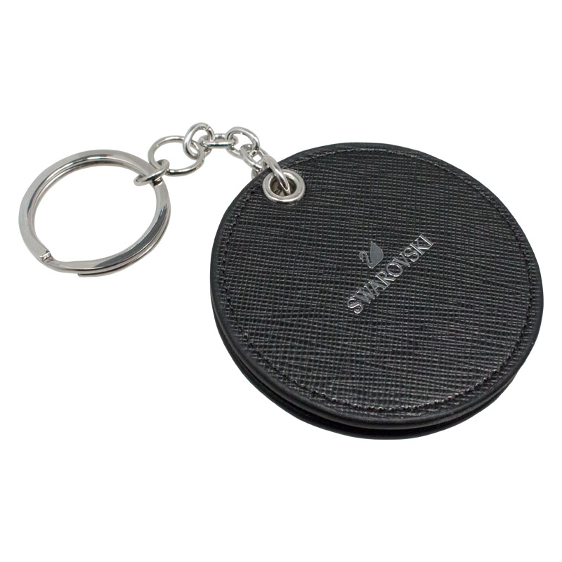 LLAVERO CON ESPEJO-POCKET MIRROR KEY RING JET BLACK SWAROVSKI