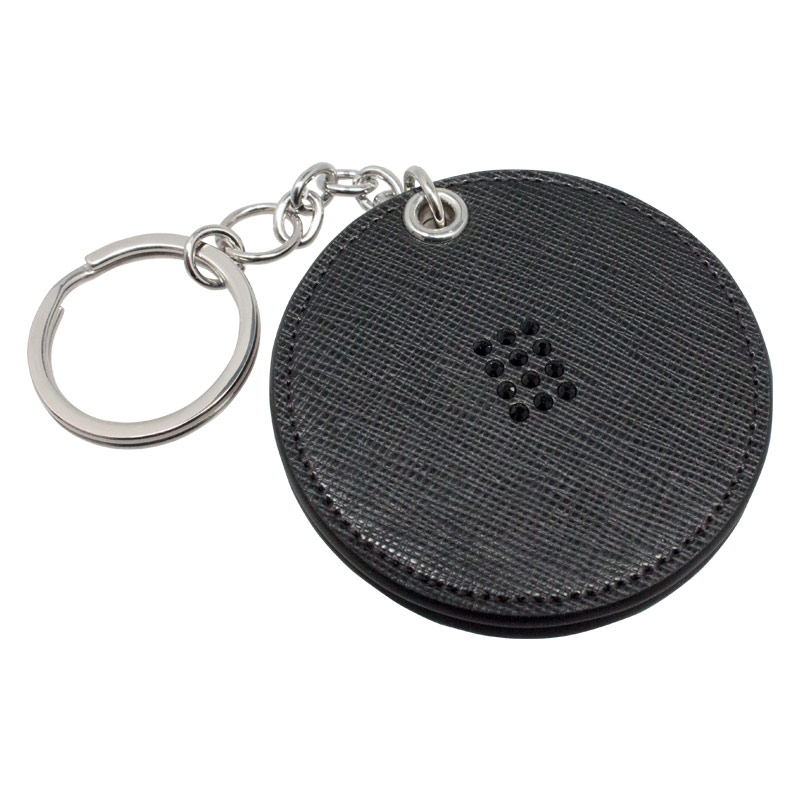LLAVERO CON ESPEJO-POCKET MIRROR KEY RING JET BLACK SWAROVSKI