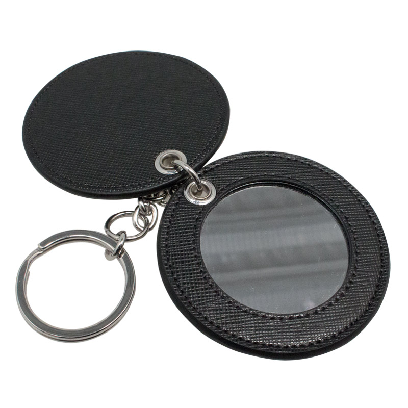 LLAVERO CON ESPEJO-POCKET MIRROR KEY RING JET BLACK SWAROVSKI