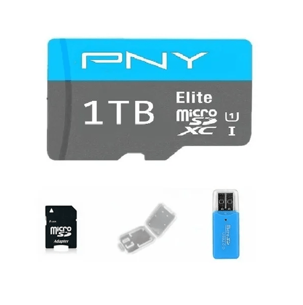 Memoria MicroSD PNY de 1 TB con adaptadores USB y SD de regalo