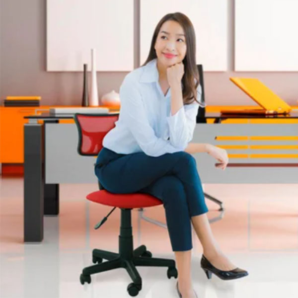 Silla de Escritorio, Oficina Idea Nuova Color Rojo Home Office