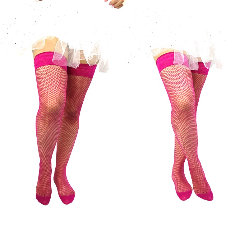 MEDIA DE RED CON ENCAJE Y SILICON AUTO ADHERIBLE SENSUAL EROTICO FETICH SEXY LOLITA LIGUERO