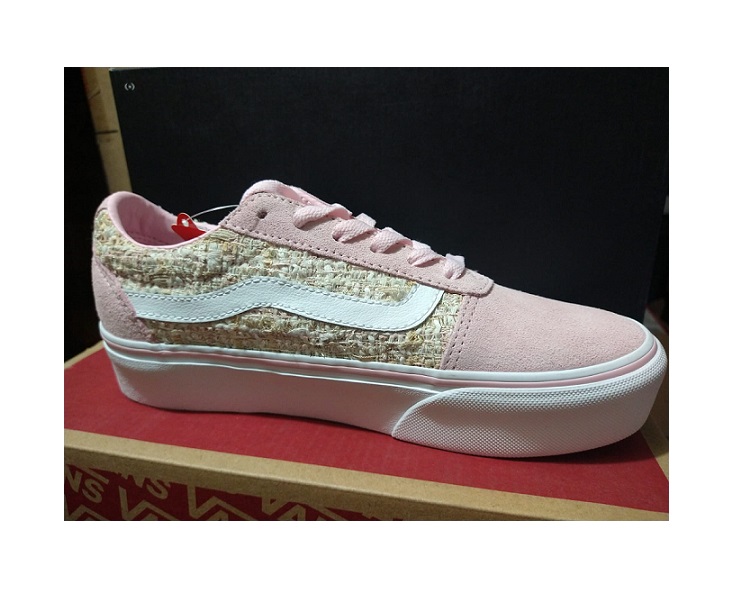 Tenis Vans Ward Platform Chalk Pink Dama Original VN0A3TLCVW4