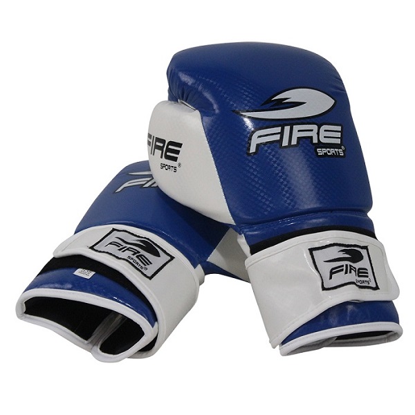 Guantes De Box Fire Sports Kick Boxing Pvc 12 Y 14 oz Azul
