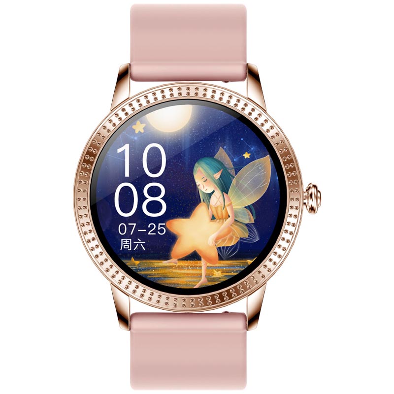 Sync Ray Smartwatch SW21 Plus Rosa Bluetooth 5.0 Reloj Inteligente Recibe Notificaciones Push Podometro Distancia Monitor de Sueño Multideportivo Resistente al Agua IP67 Presion Arterial Monitor de Ritmo Cardiaco Oxigenacion .