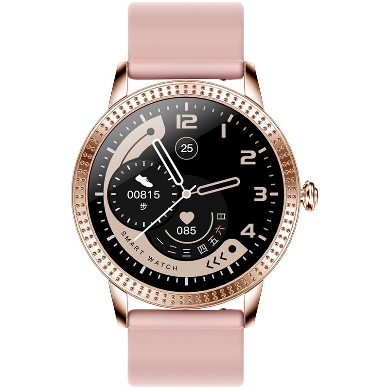 Sync Ray Smartwatch SW21 Plus Rosa Bluetooth 5.0 Reloj Inteligente Recibe Notificaciones Push Podometro Distancia Monitor de Sueño Multideportivo Resistente al Agua IP67 Presion Arterial Monitor de Ritmo Cardiaco Oxigenacion .