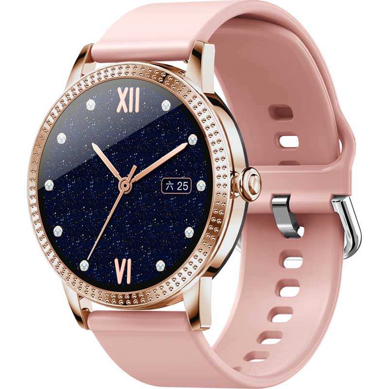 Sync Ray Smartwatch SW21 Plus Rosa Bluetooth 5.0 Reloj Inteligente Recibe Notificaciones Push Podometro Distancia Monitor de Sueño Multideportivo Resistente al Agua IP67 Presion Arterial Monitor de Ritmo Cardiaco Oxigenacion .