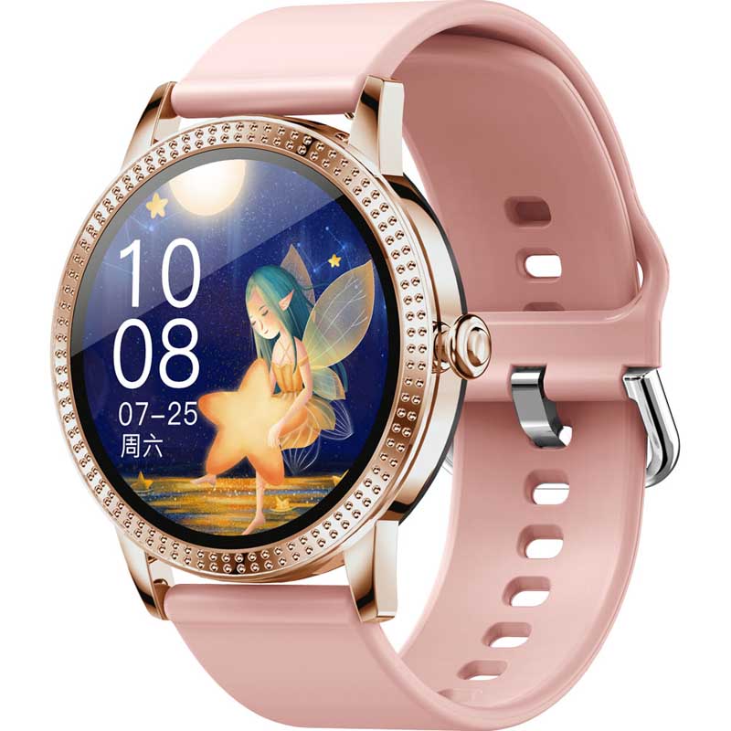 Sync Ray Smartwatch SW21 Plus Rosa Bluetooth 5.0 Reloj Inteligente Recibe Notificaciones Push Podometro Distancia Monitor de Sueño Multideportivo Resistente al Agua IP67 Presion Arterial Monitor de Ritmo Cardiaco Oxigenacion .