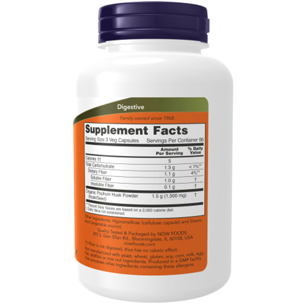 Cáscara de psyllium 500 mg cápsulas vegetales