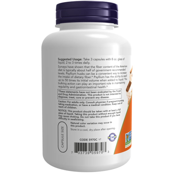 Cáscara de psyllium 500 mg cápsulas vegetales
