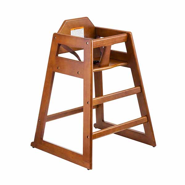 Periquera/silla bebé madera color walnut TableCraft 73.66x45.08cm/29x17.75in 1 pza. TABLE-6666063 