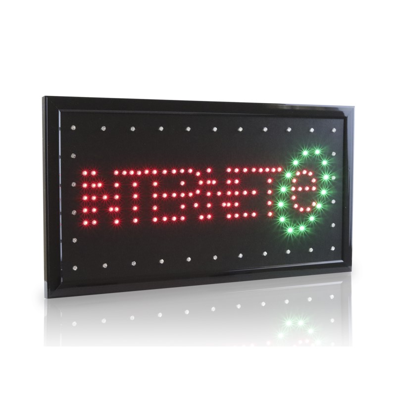 Letrero Luminoso Anuncio Internet Led Colgante 48x25 Cm